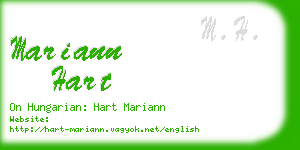 mariann hart business card